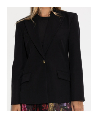 Versace Jeans Long-sleeved Suit Jacket In Black