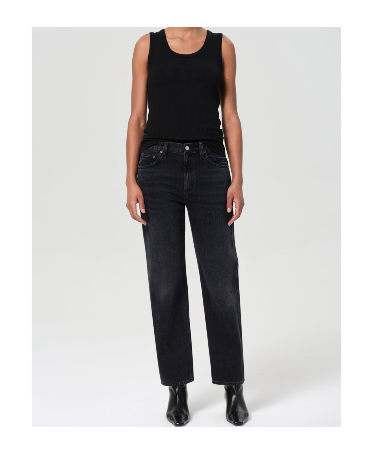 Agolde Straight-leg Jeans In Black
