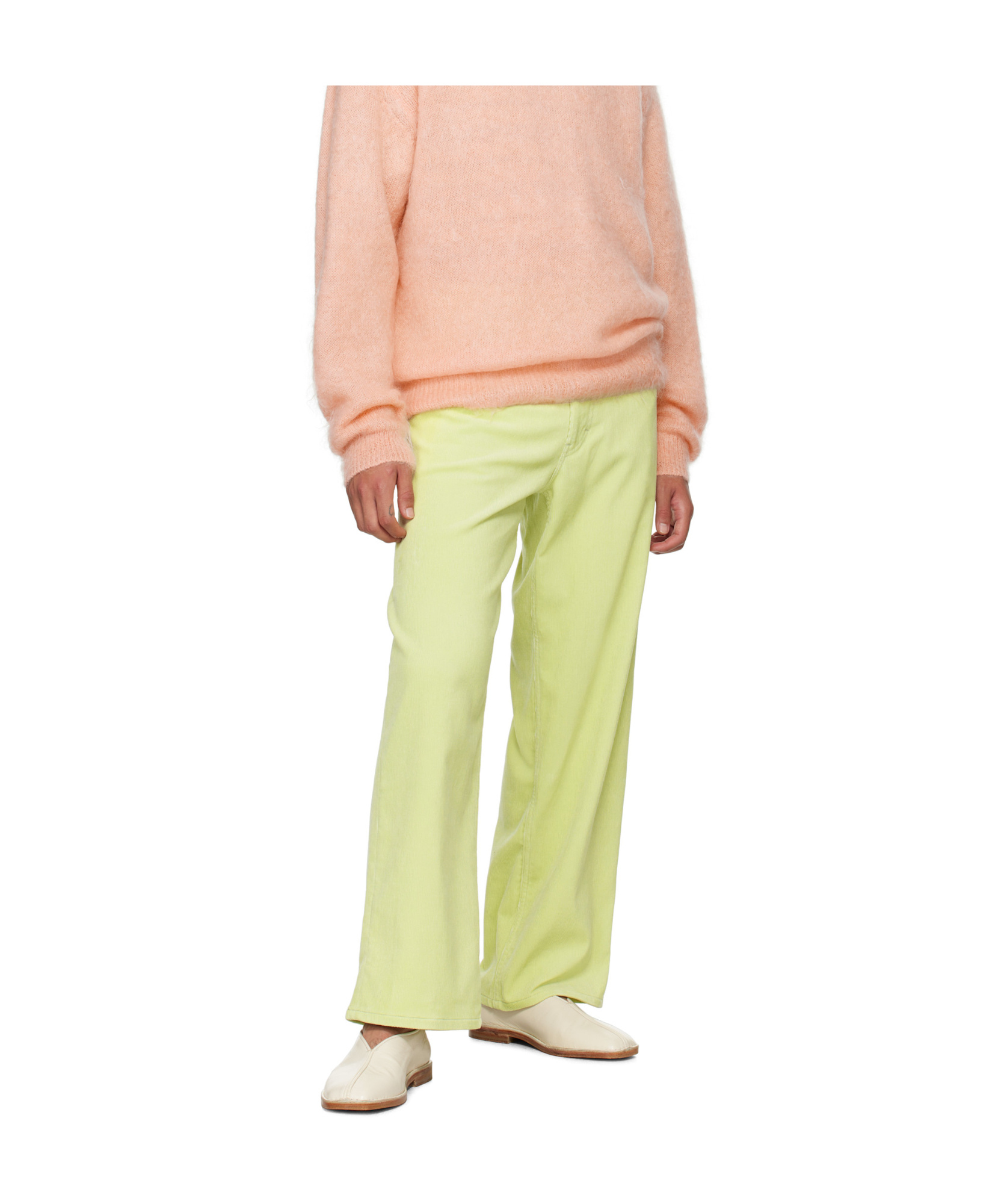 Auralee Belt Loops Slacks In Yellow