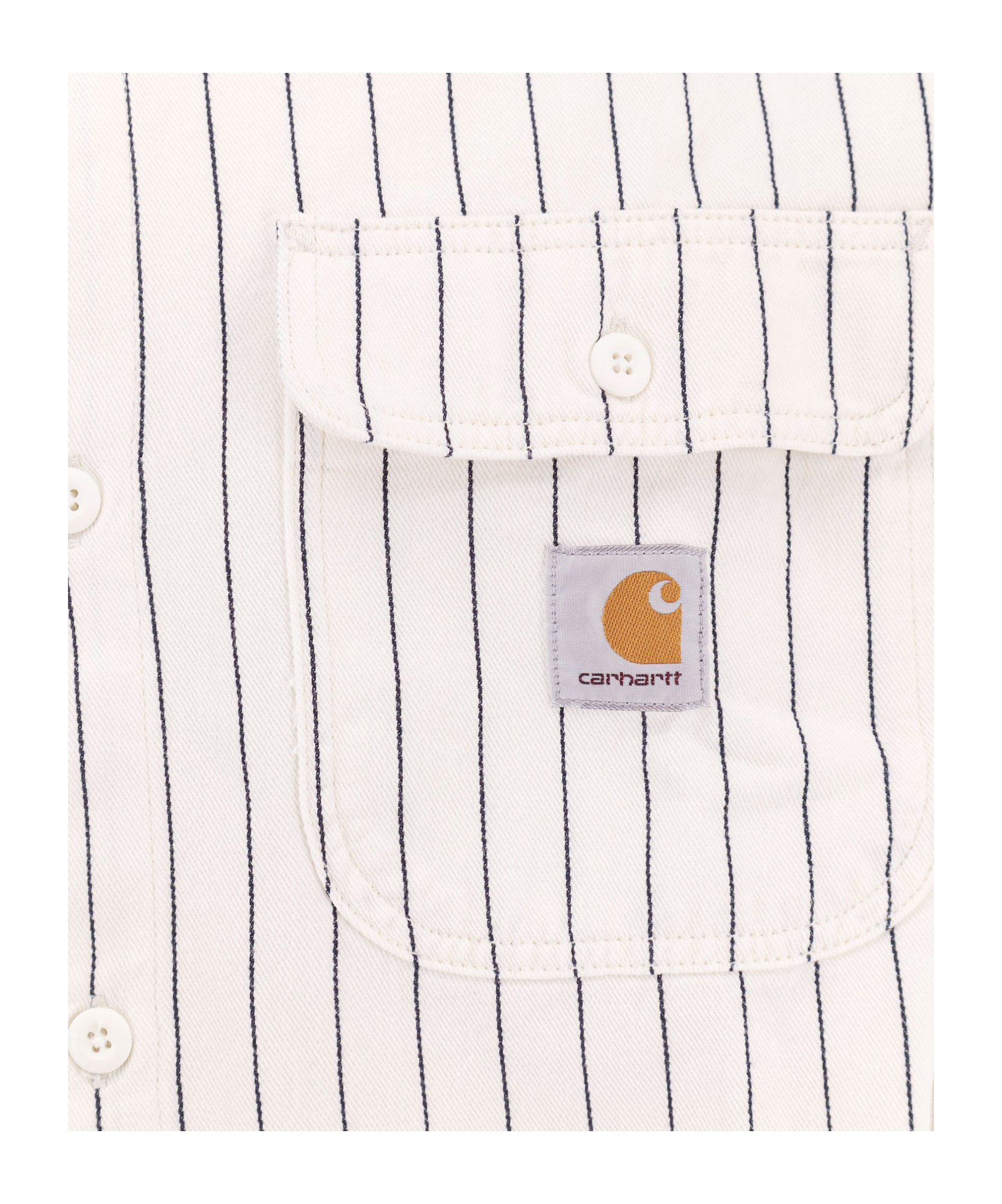 Carhartt Hendry Striped Canvas Shirt In White