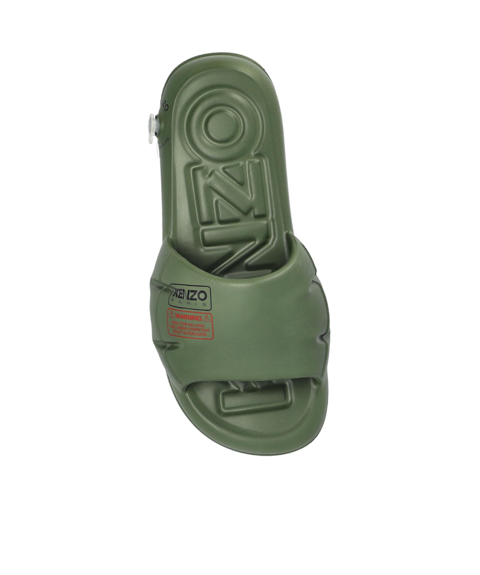 Kenzo Logo-print Slides In Green