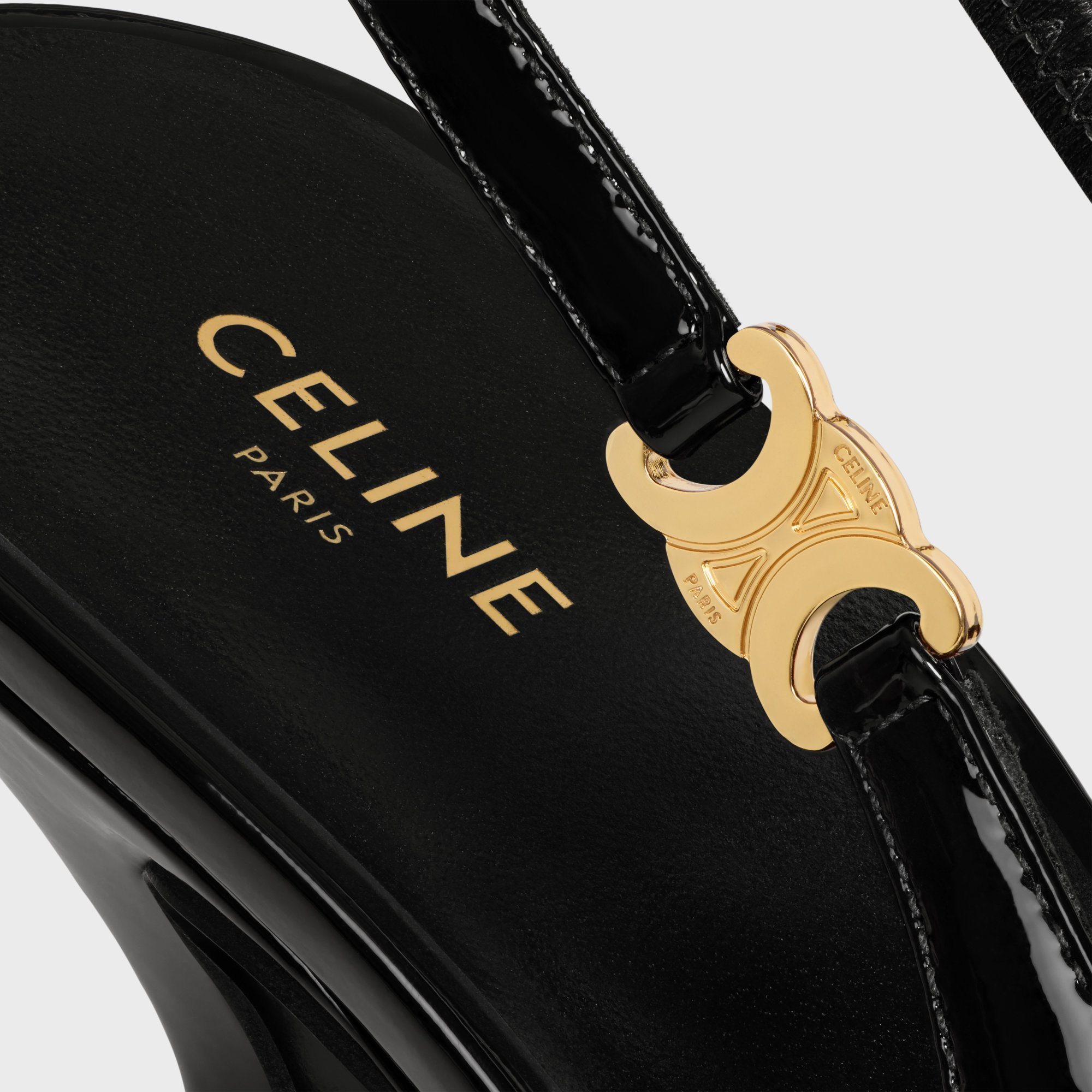 Celine Pointed High-heeled Sandals In Black