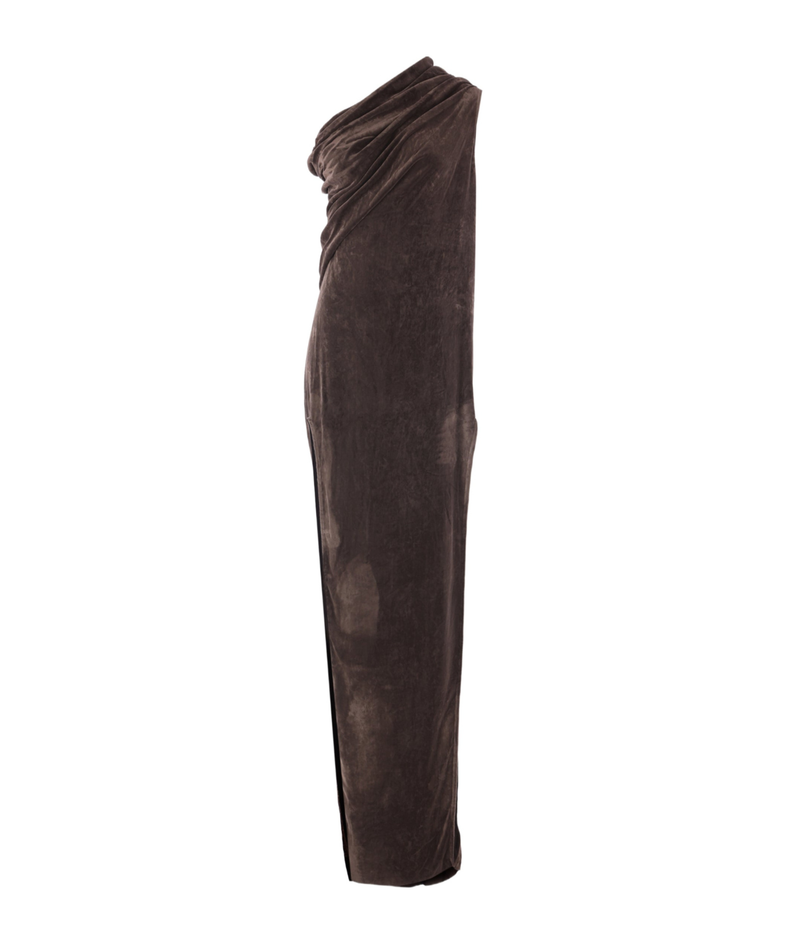 Rick Owens Athena Arrowhead Gown In Brown