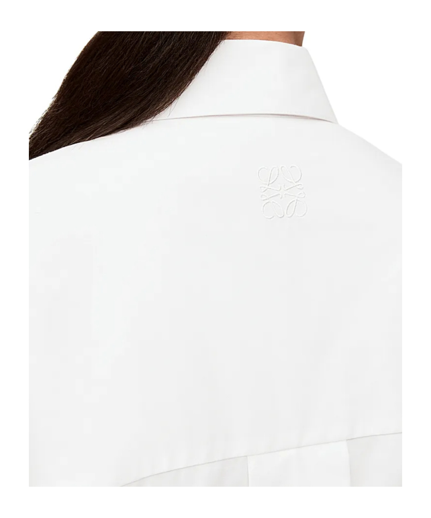 Loewe Asymmetric Long-sleeved Shirt In White