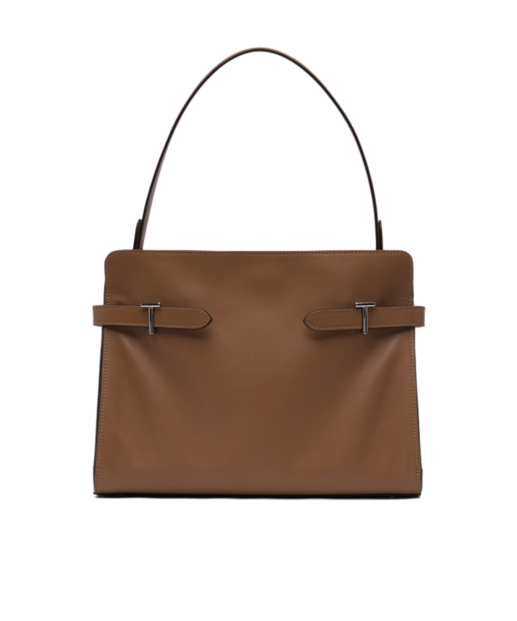 Le Tanneur Large Smooth And Nubuck Leather Shoulder Bag