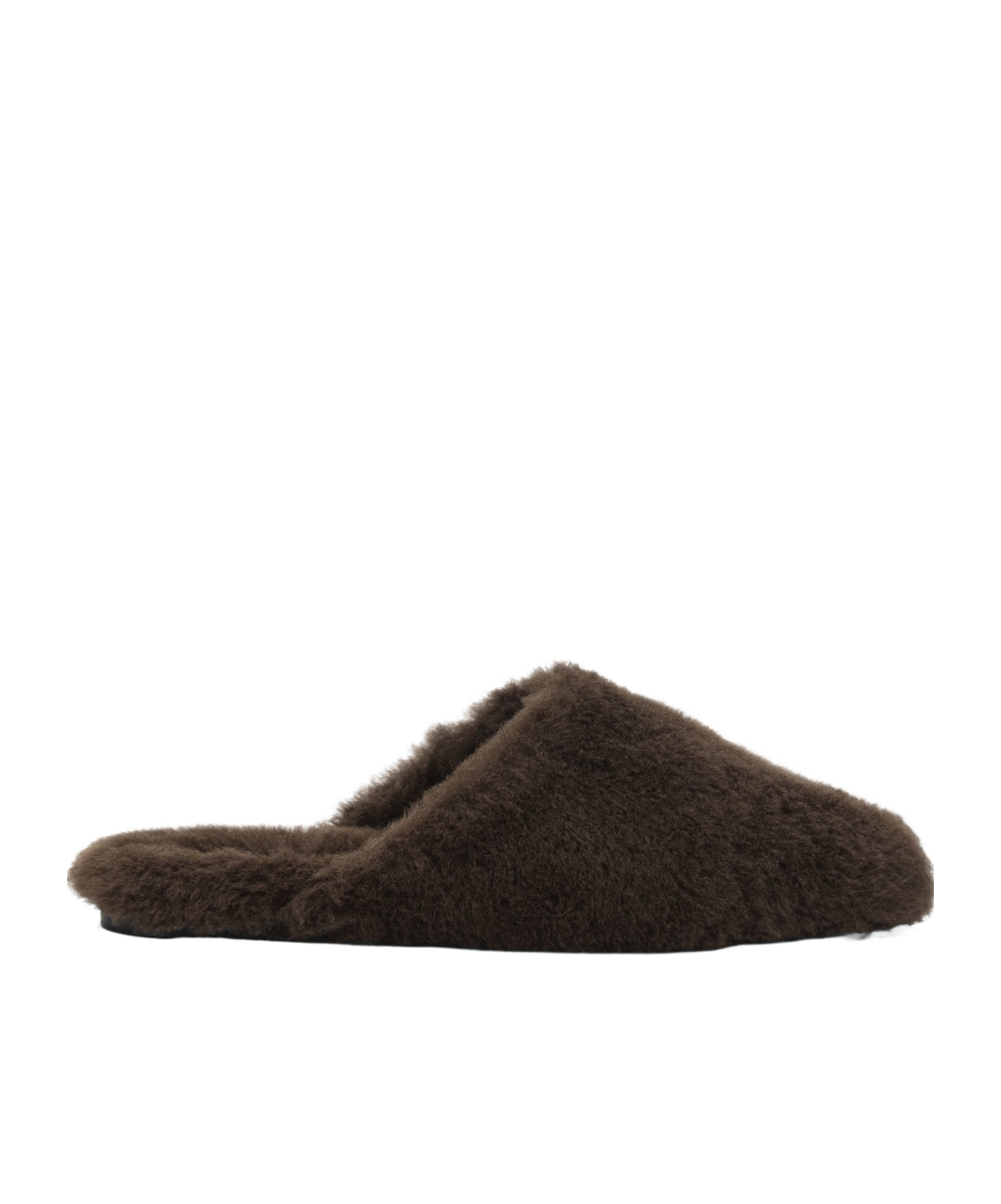 Aeyde Rega Shearling Mules In Brown