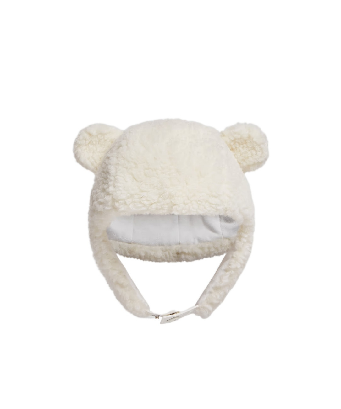Moncler Teddy Hat With Ear Protectors In White