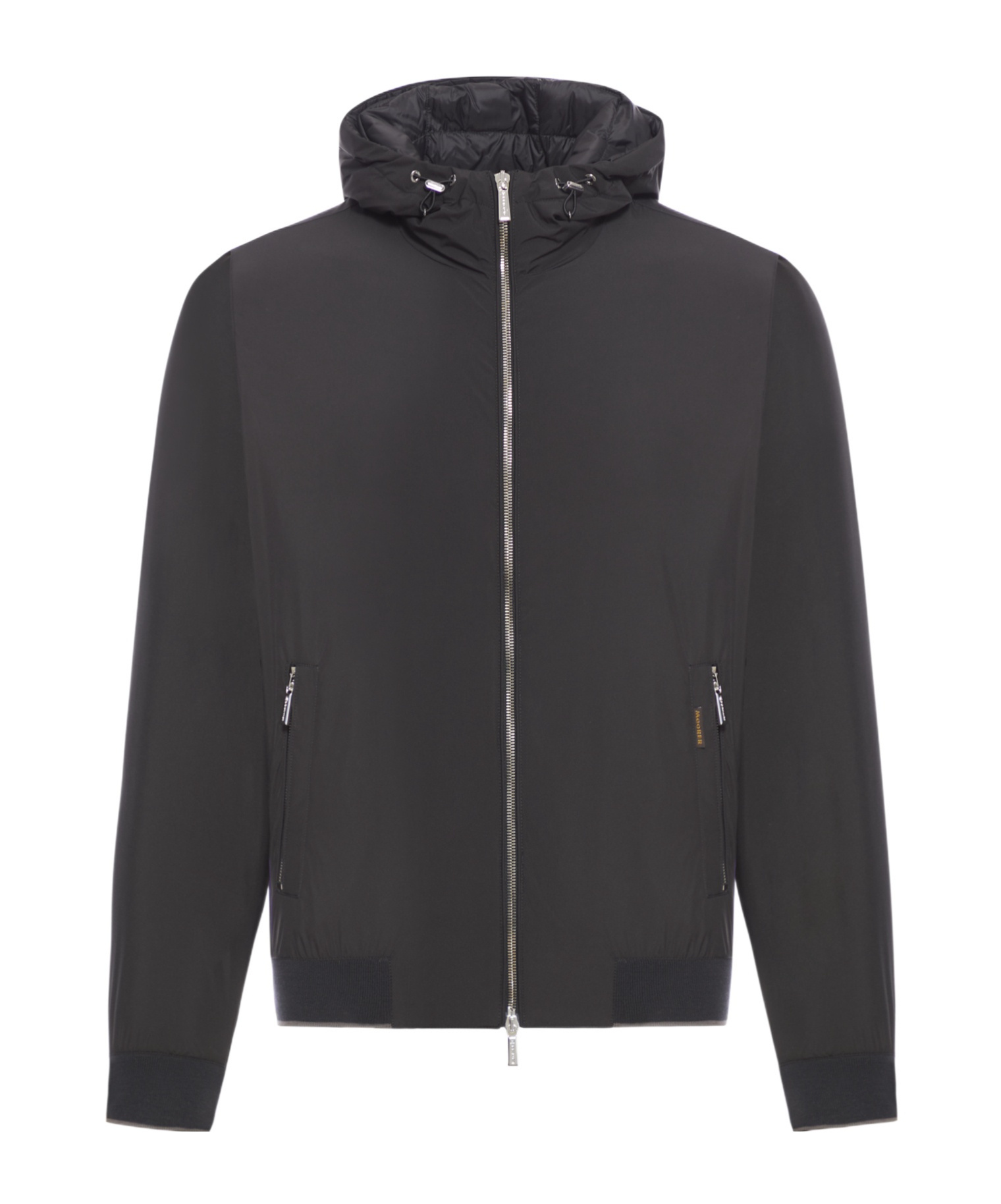 Moorer Zippered Hooded Down Jacket In Gray