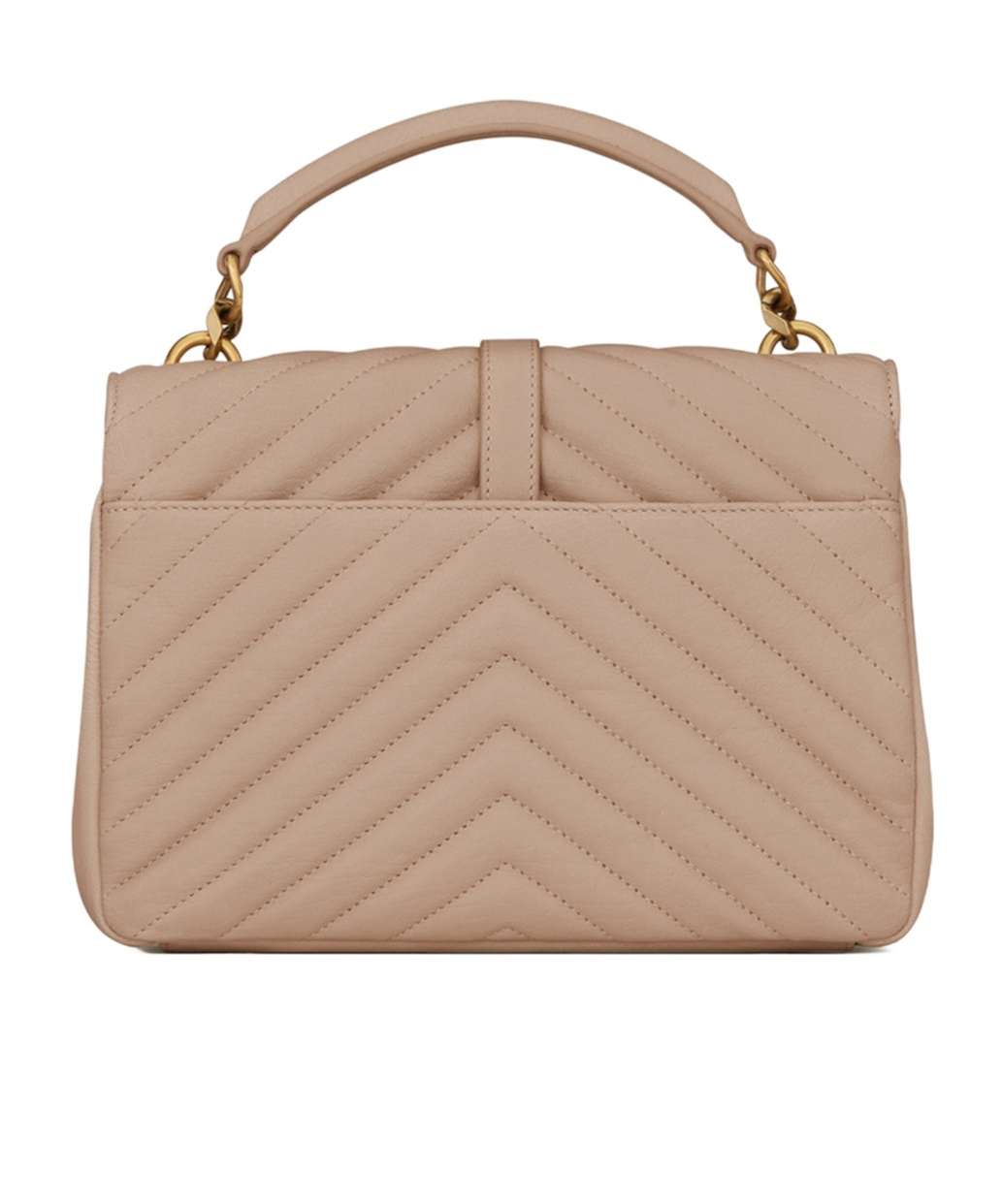 Saint Laurent College Medium Shoulder Bag In Nude