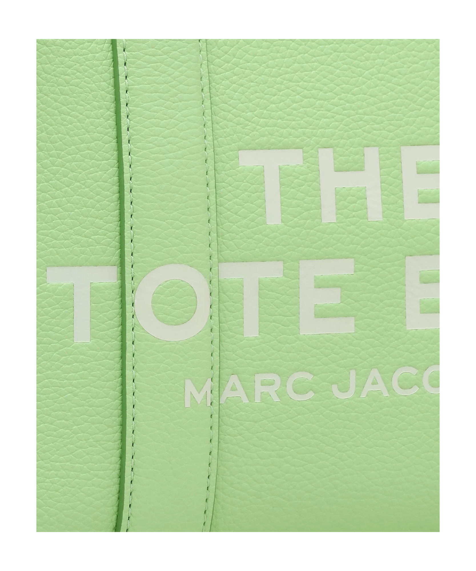 Marc Jacobs Medium Logo Leather Tote Bag In Green