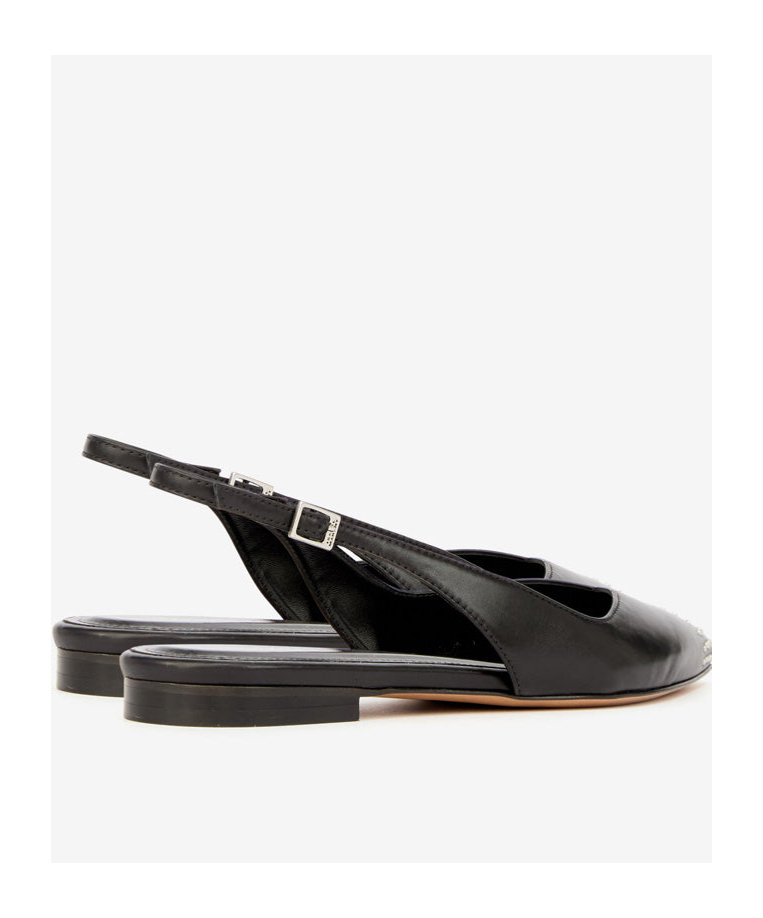 Isabel Marant Flat Sling Back Ballerina Shoes In Black