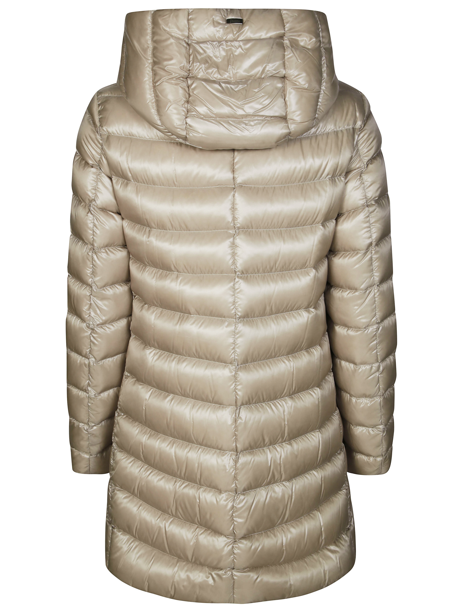Herno Hooded Down Jacket In Neutral