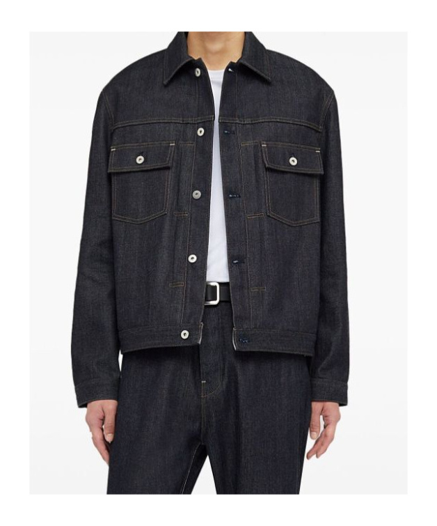 Jil Sander Denim Jacket In Black