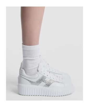 Hogan Laced Sneakers In White
