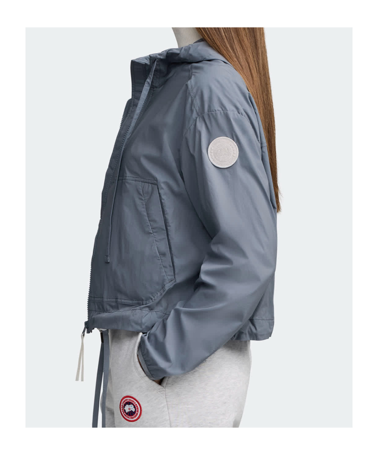 Shop Canada Goose Hooded Jacket In Gray