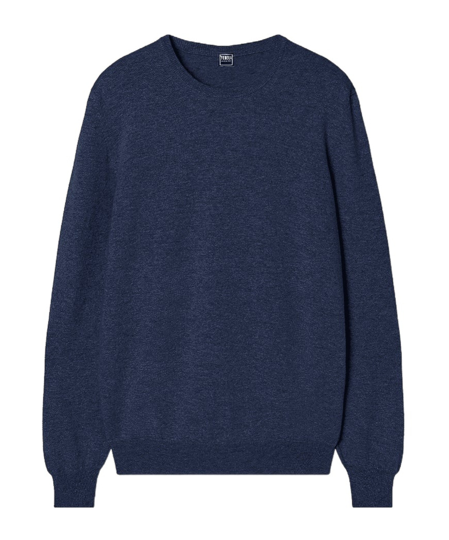 Fedeli Long-sleeved Sweater In Blue