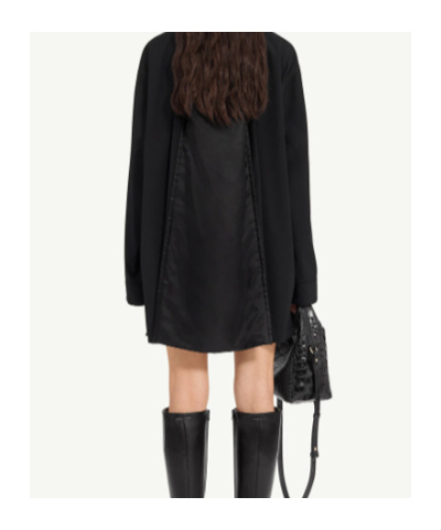 Mm6 Maison Margiela Long-sleeve Shirt Dress In Black
