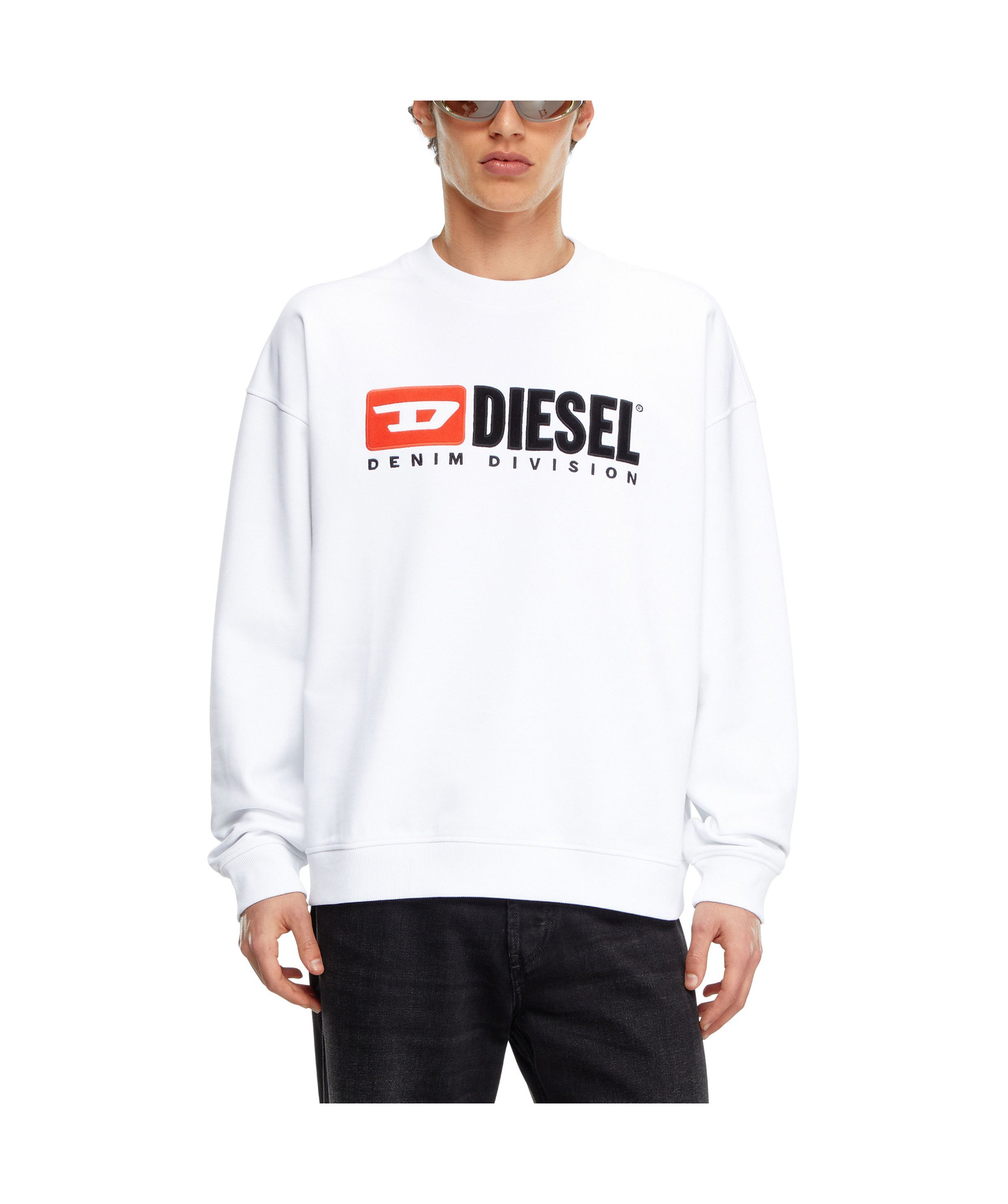 Diesel Sweatshirt With Denim Division Logo In White