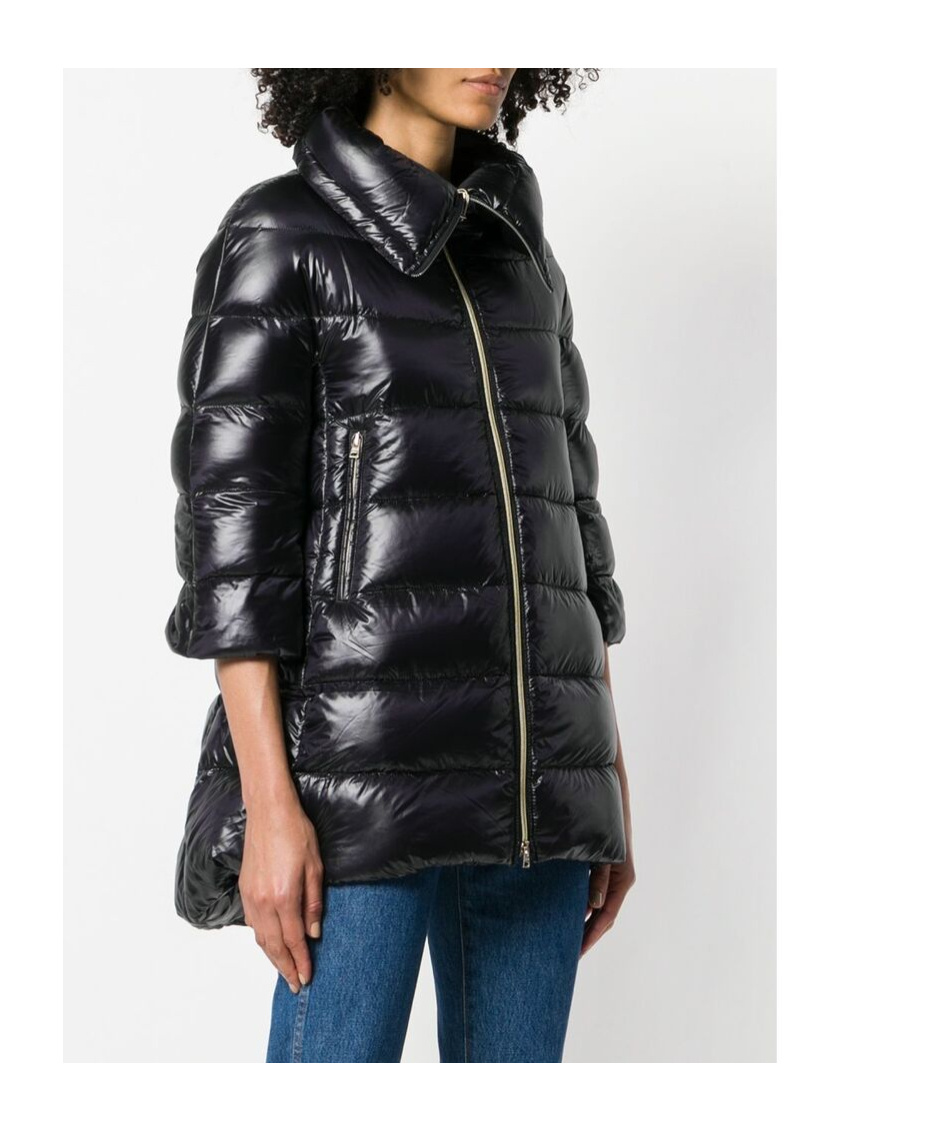 Herno Matilde Midi Down Jacket In Black