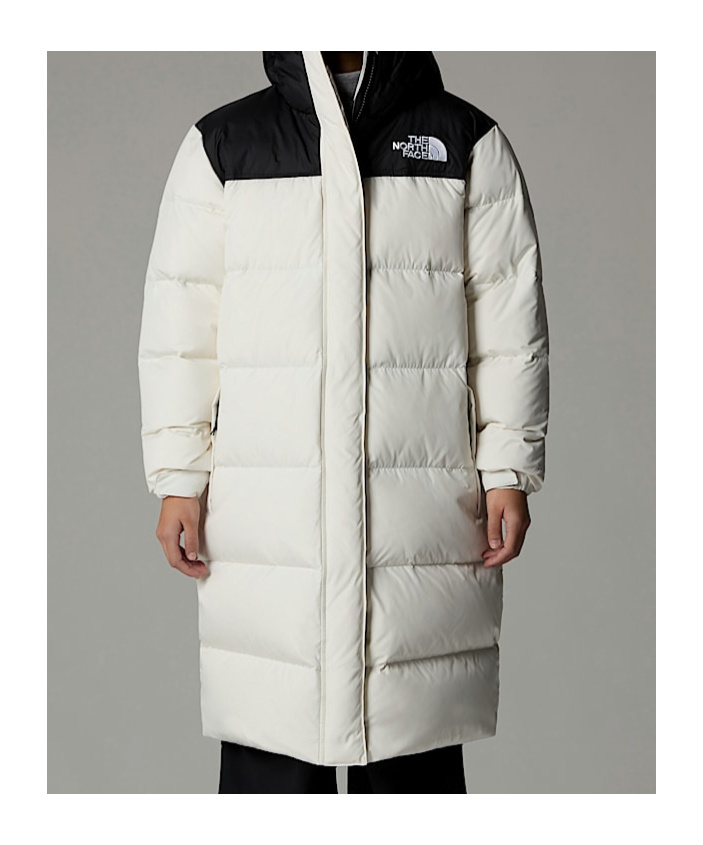 Shop The North Face Nuptse Coat In White
