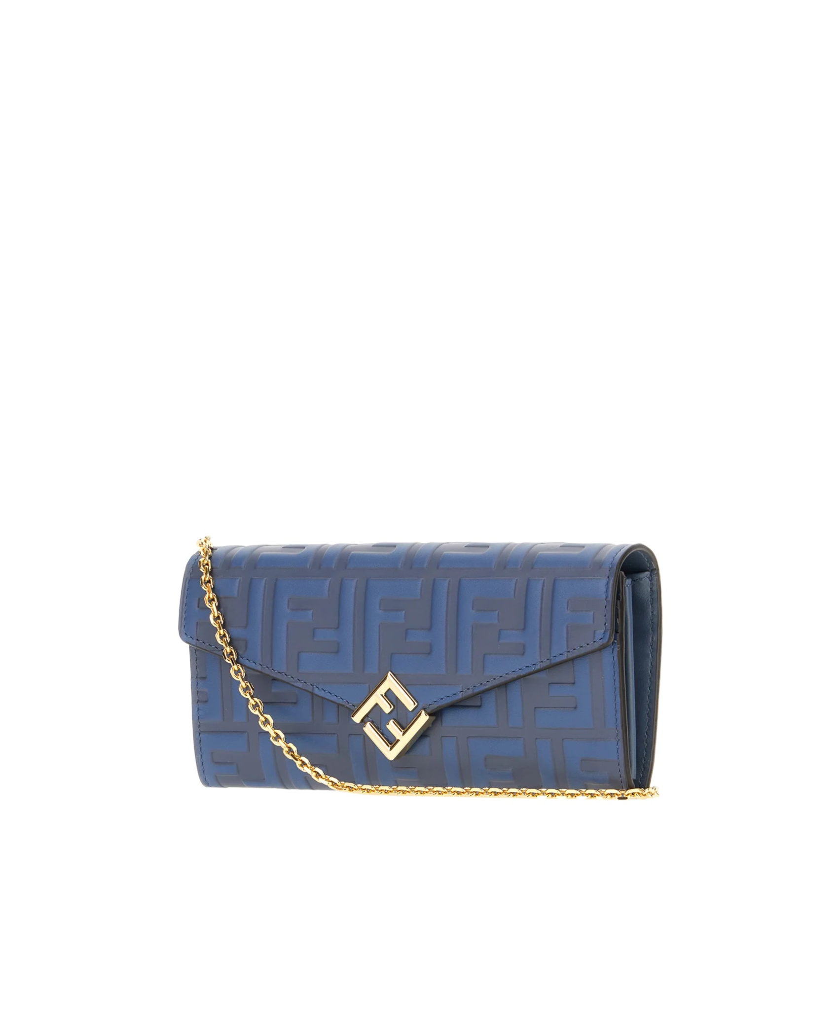 Fendi Two-tone Baguette Wallet In Blue
