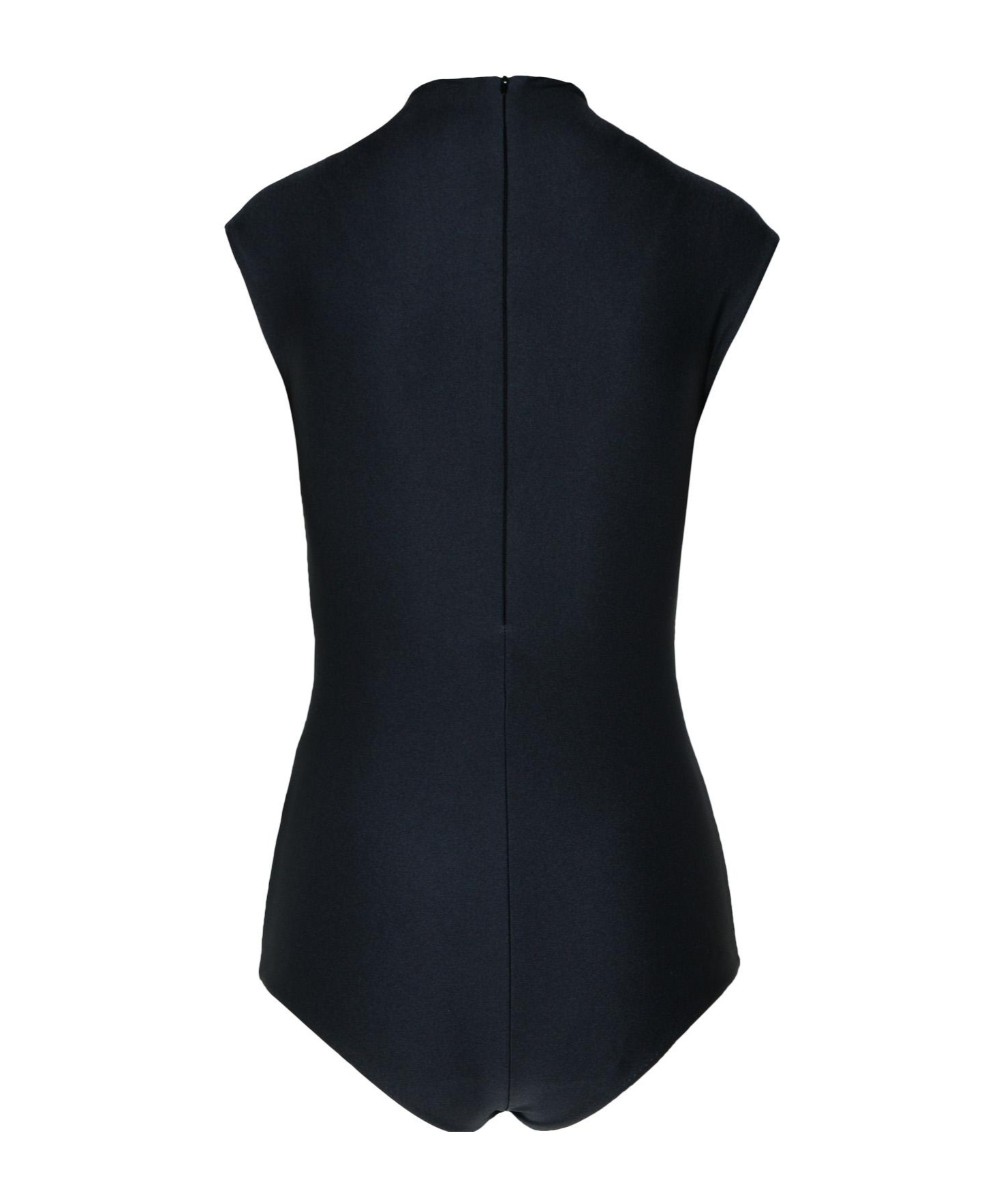 Shop Sportmax Mock Neck Sleeveless Top In Black