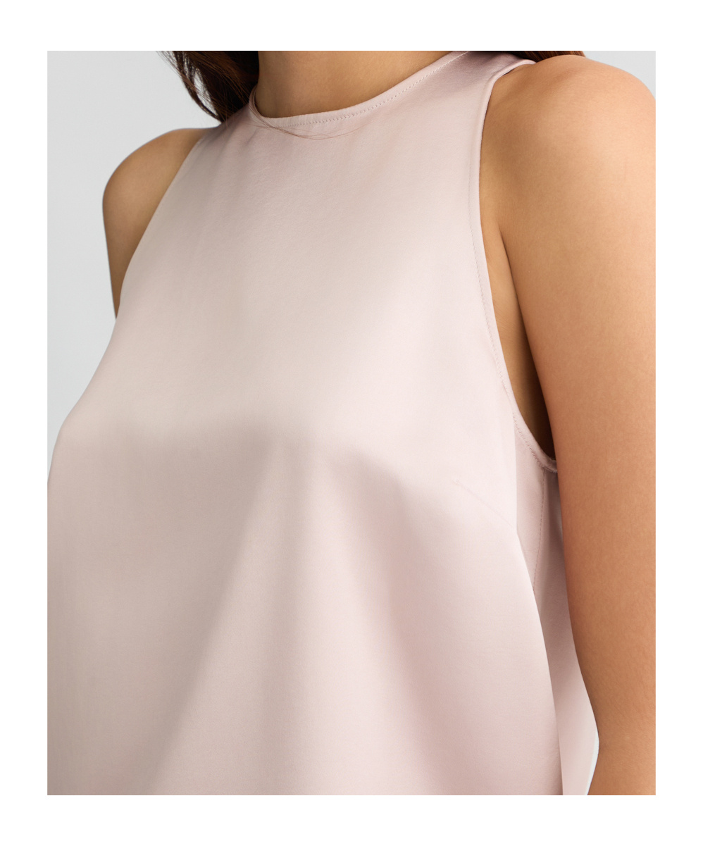 Liu •jo Liu Jo Pink Satin Top With A Bow