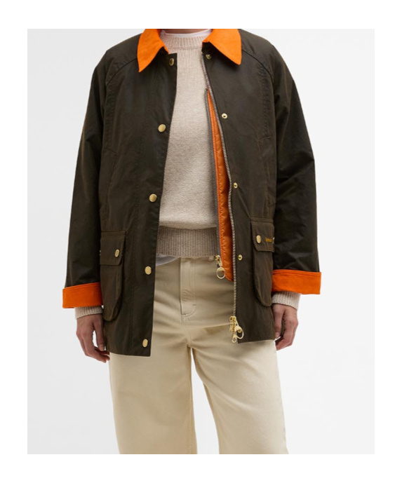 Barbour Icons Modern Beadnell Waxed Jacket In Brown
