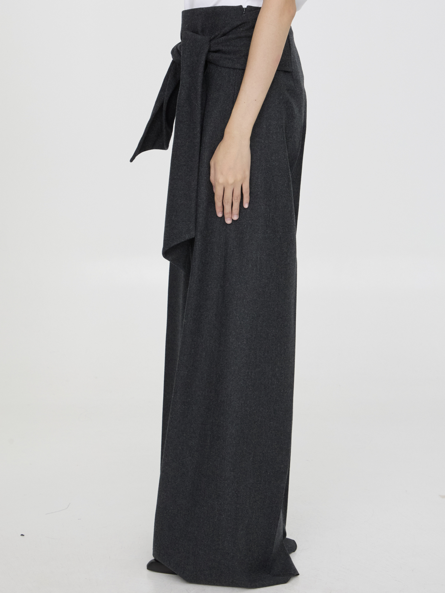 Max Mara Wide-leg Casual Pants In Black