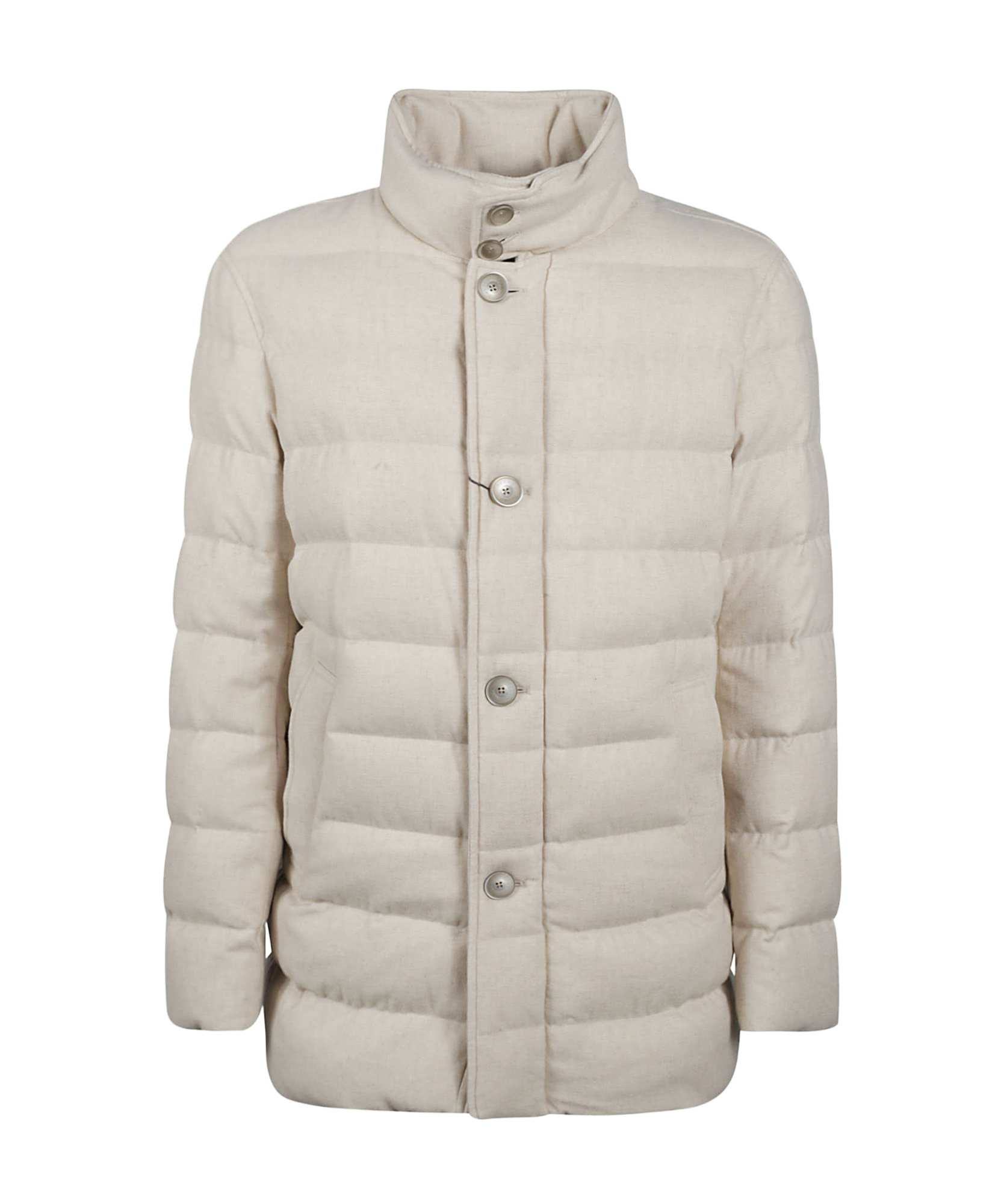 Herno Long-sleeved Down Jacket In Nude