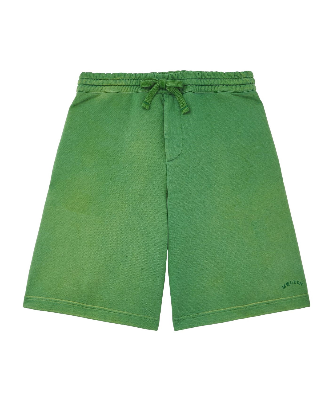 Alexander Mcqueen Cotton Jersey Sweat Shorts In Green