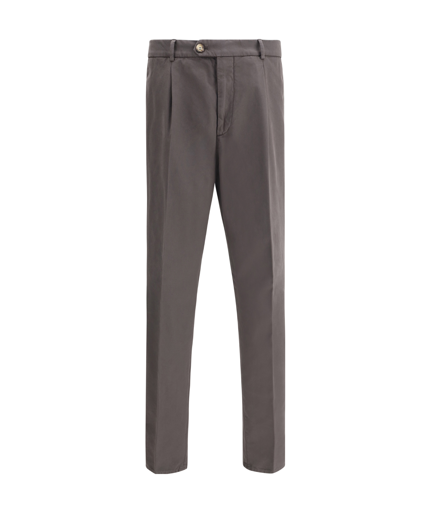 Brunello Cucinelli Leisure-fit Pleated Gabardine Trousers In Black