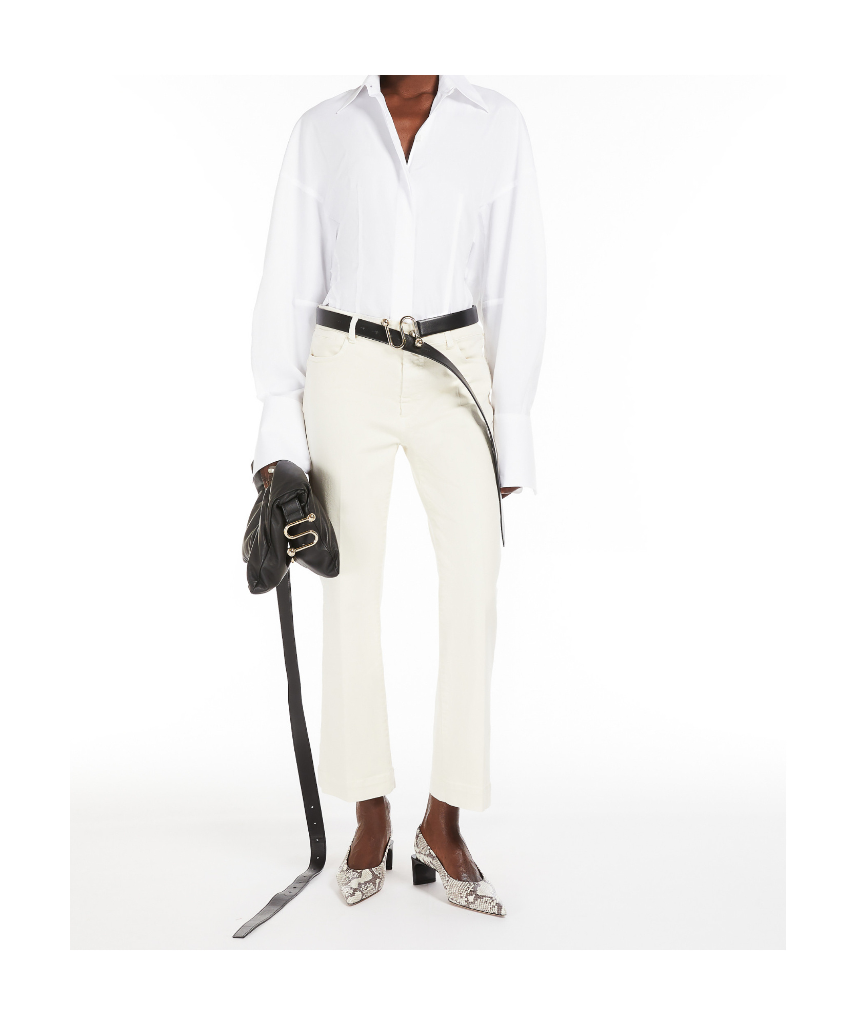 Sportmax Belt-loop Jeans In White