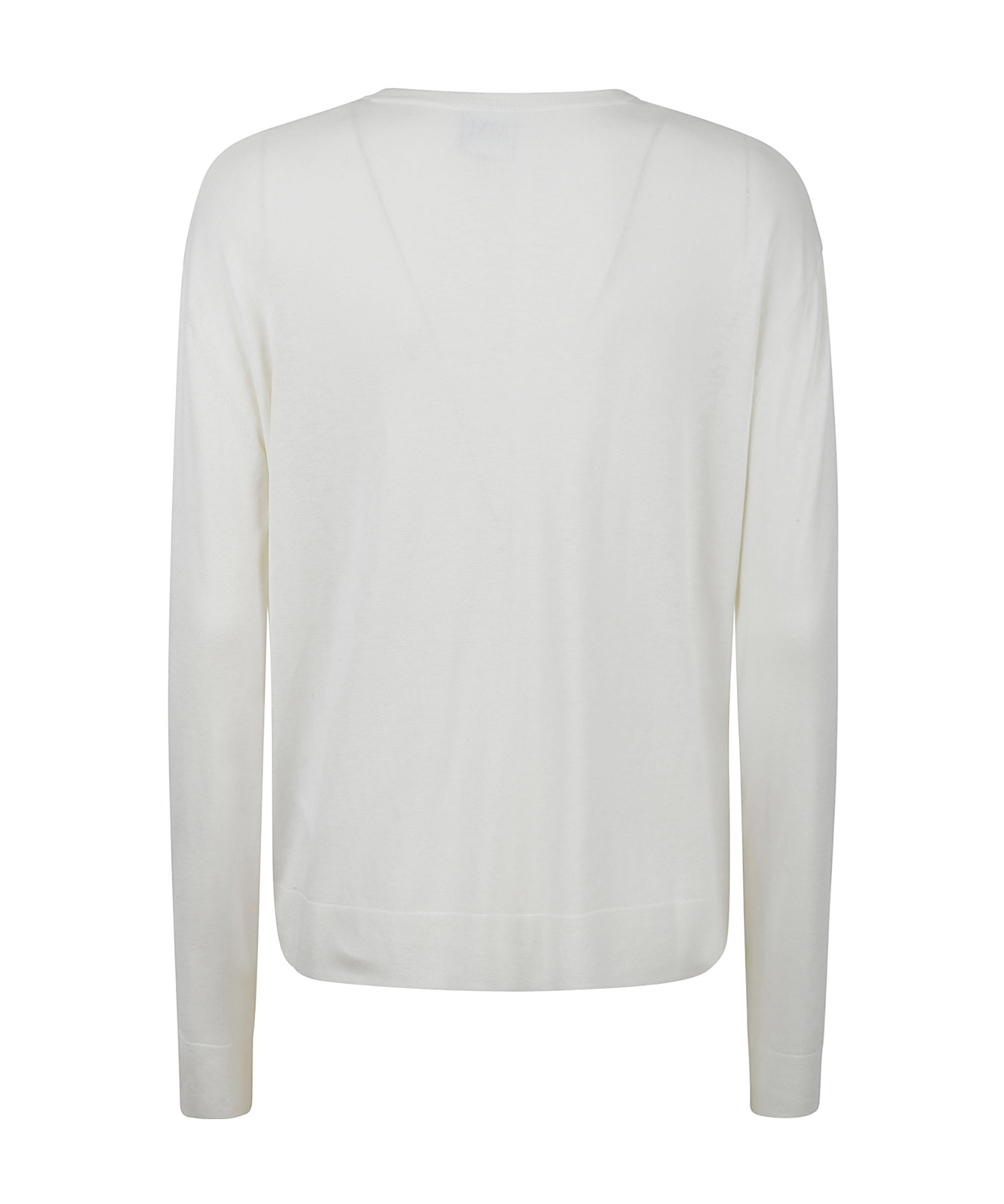 Max Mara Long-sleeved Sweater In White