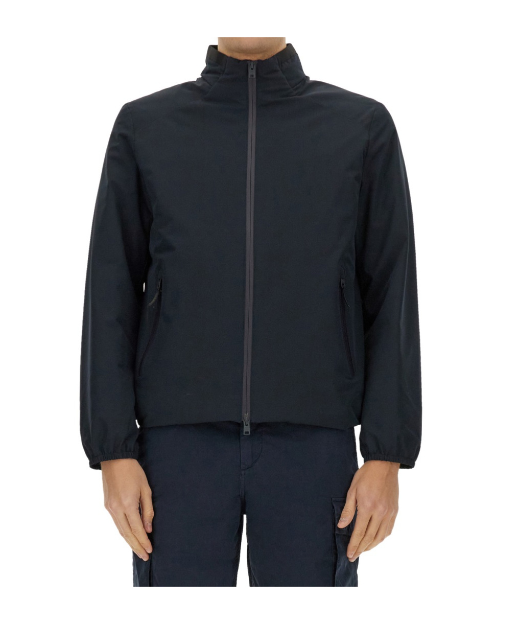 Woolrich Sailing Zipped Bomber Jacket In Blue
