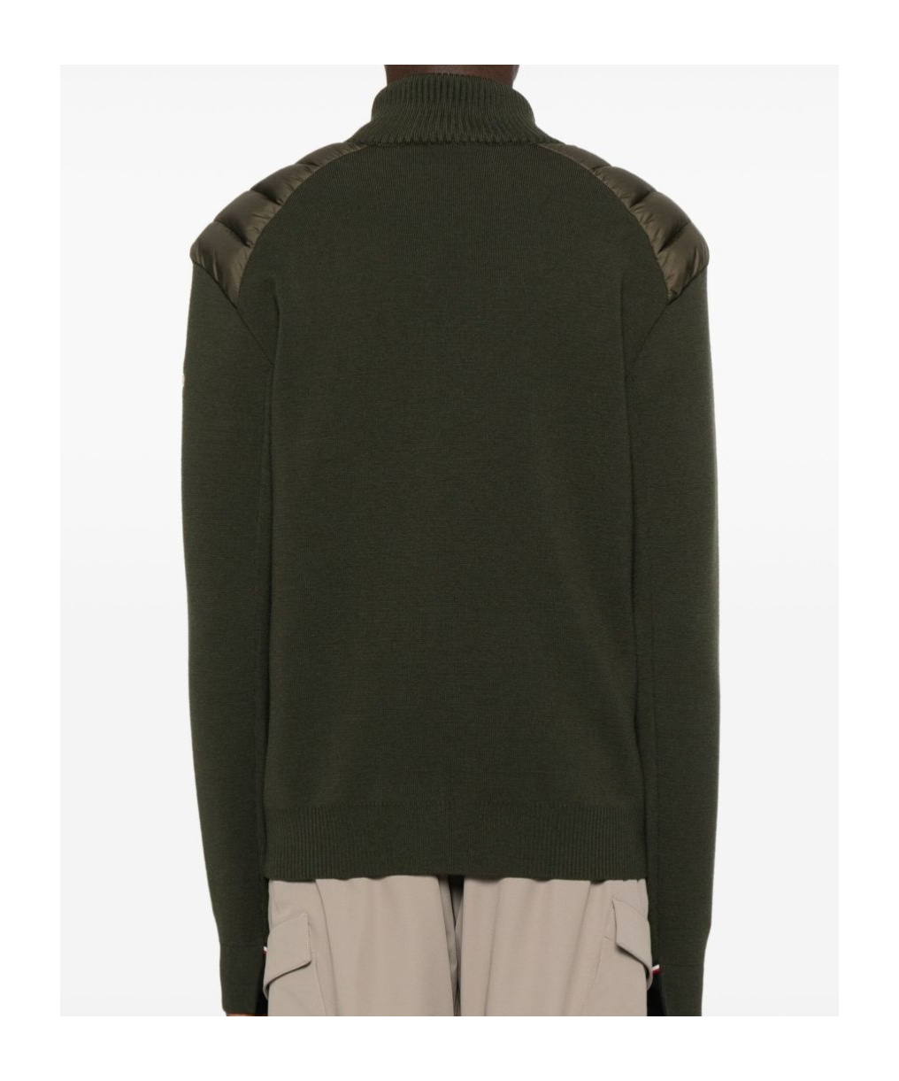 Moncler Long-sleeved Sweater In Brown