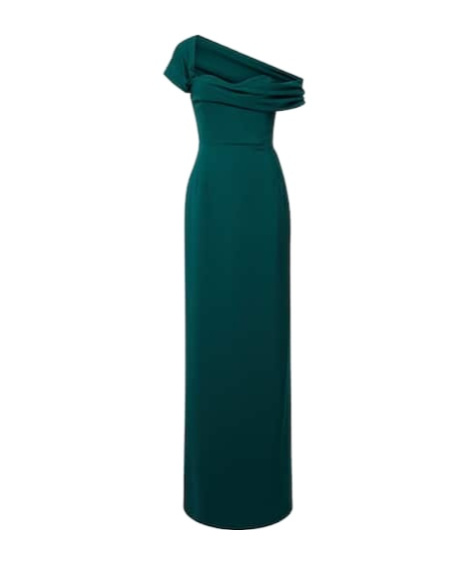 Carolina Herrera Floral Off-shoulder Crêpe Gown In Green