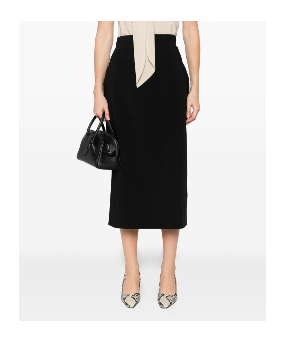Alberta Ferretti Alberta Ferreti Elastan Skirt In Black