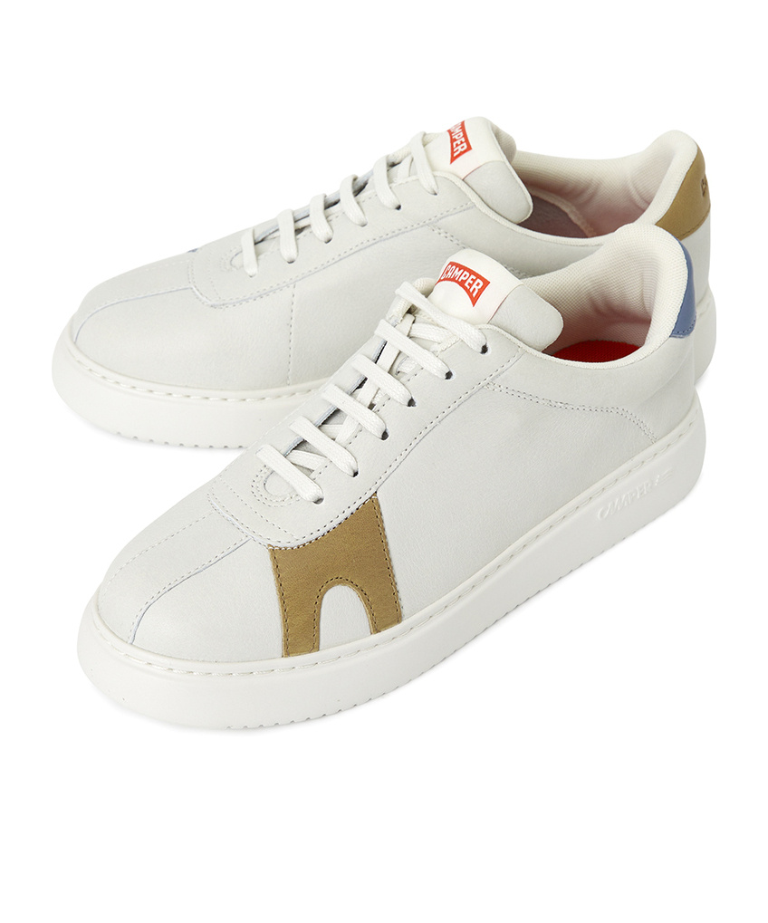 Camper Runner K21 Round-toe Leather Sneakers In White