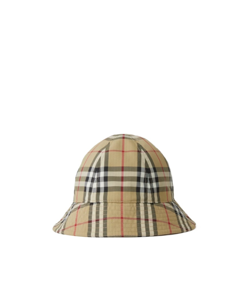 Burberry Vintage Check Bucket Hat In Nude