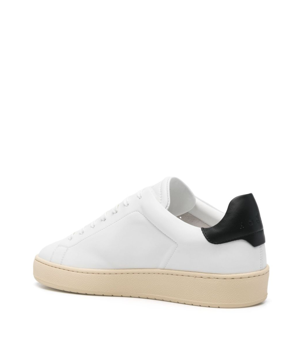 Hogan Leather Sneakers With Perforated Round Toe In White