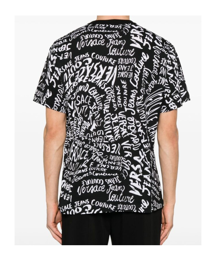 Versace Jeans Patterned T-shirt In Black
