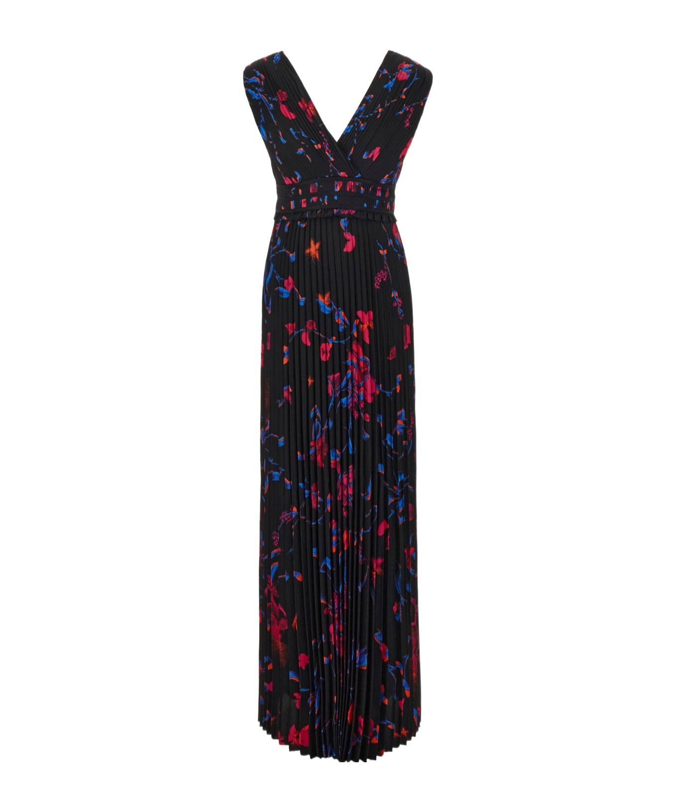 Shop Hugo Boss Floral-print Maxi Dress In Black