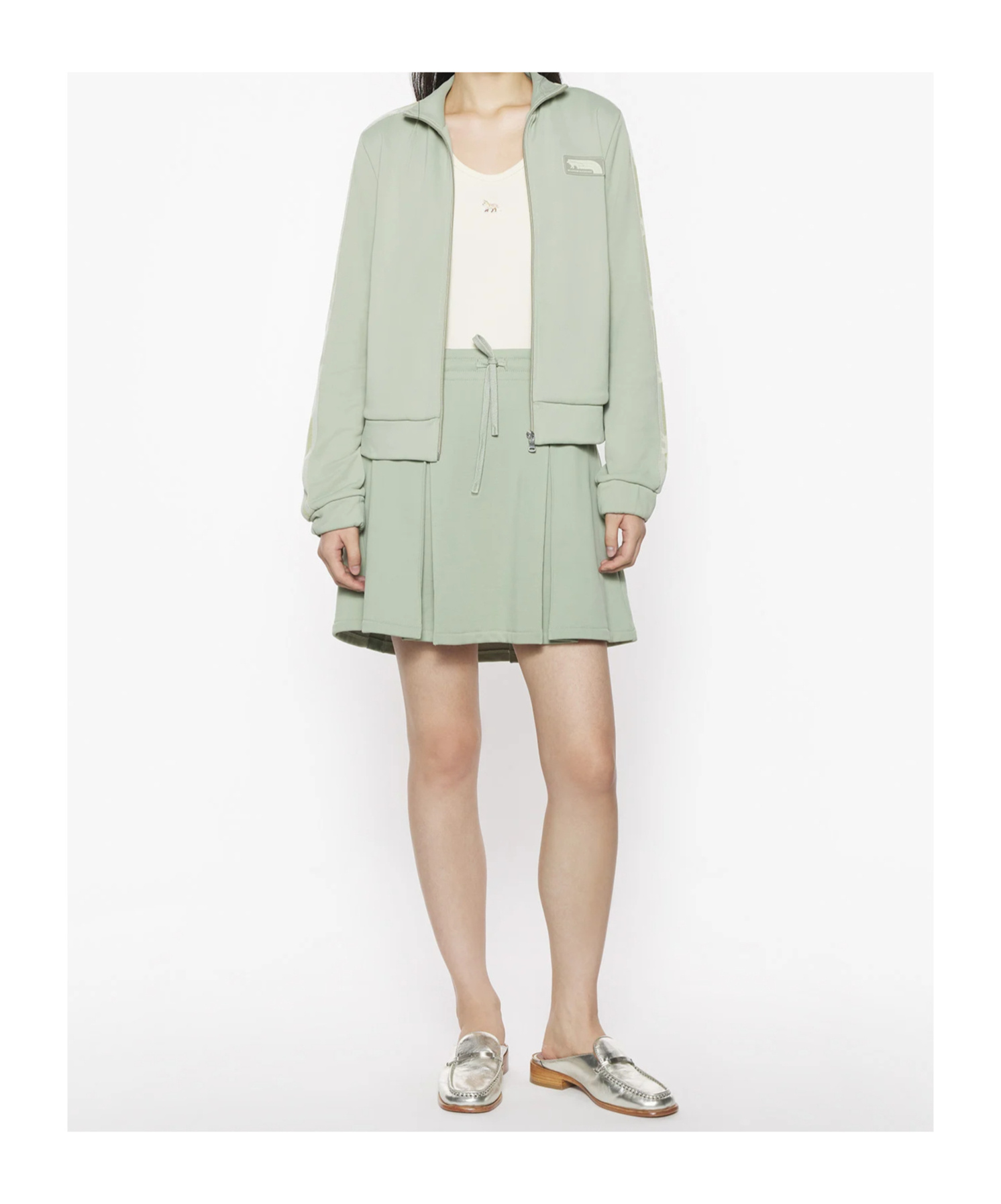Maison Kitsuné Flash Fox Mini Pleated Skirt