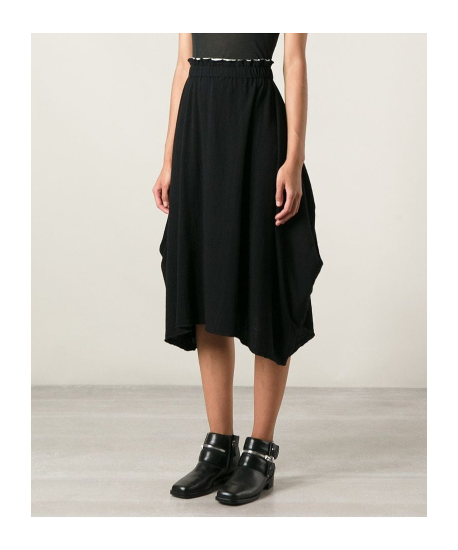 Shop Comme Des Garçons Elastic Waist Skirt In Black