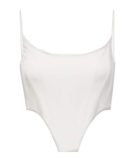 Alex Perry Corset Top In White