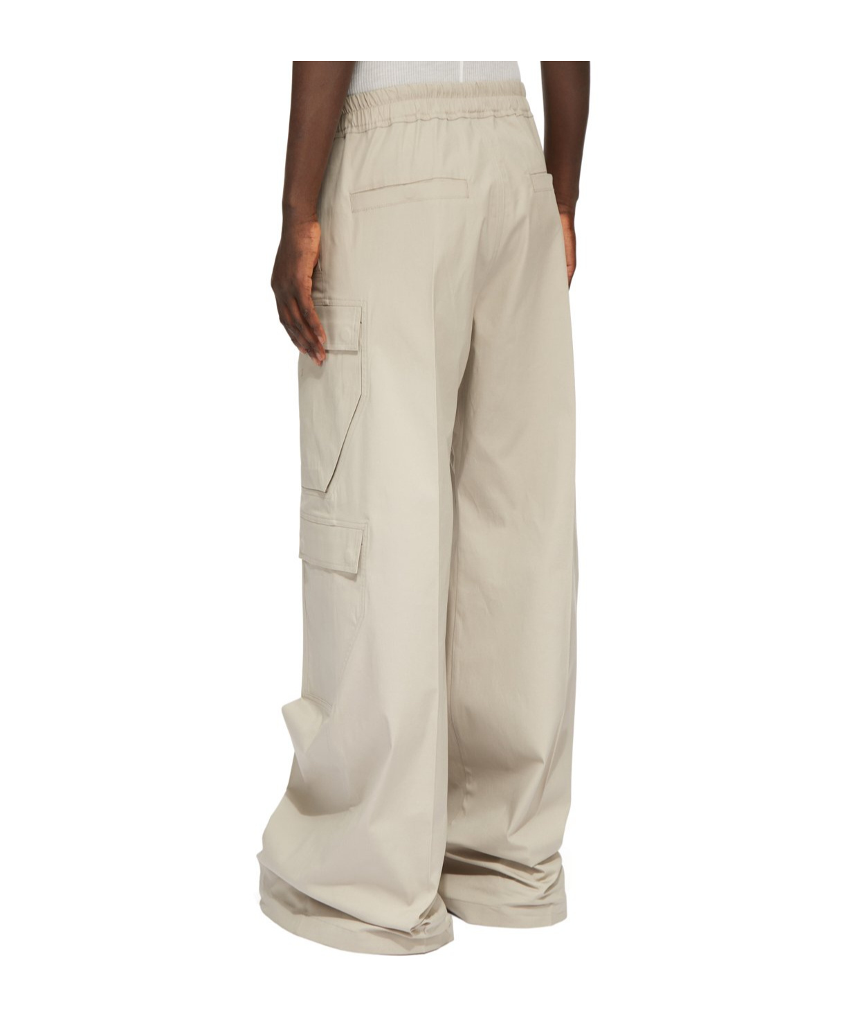 Rick Owens Wide-leg Cargobelas Pants With Adjustable Drawstring Waist In Nude