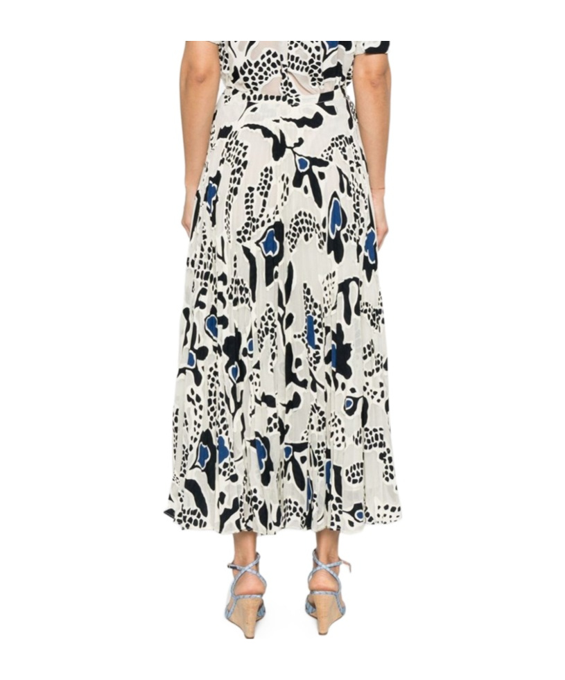 Ulla Johnson Pleated Midi Skirt In White