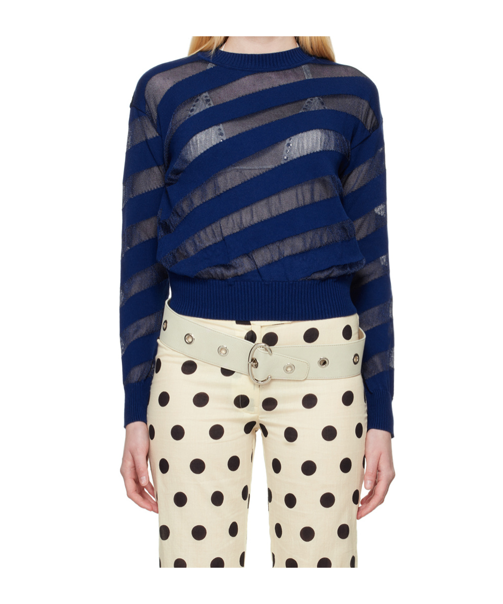Gimaguas Navy Zebara Sweater In Blue