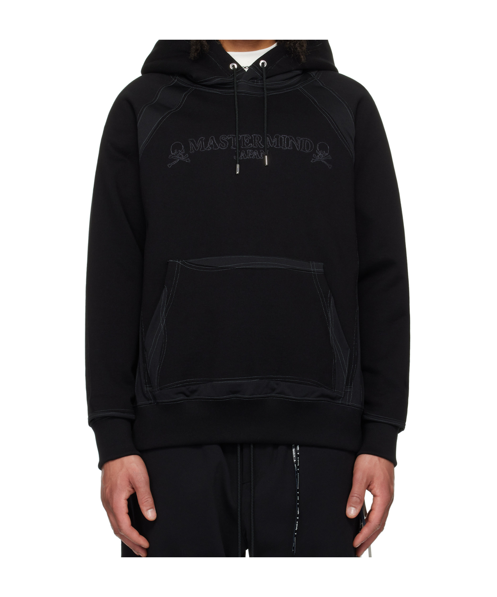 Mastermind Japan Mastermind Classic Hooded Black Sweatshirt With Graphic Detailing In Black